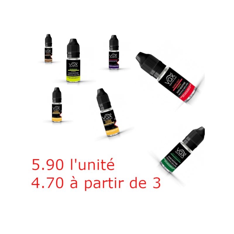 E LIQUIDE  VAX ( 5.90 € l'unité, 4.70 € à partir de 3 pieces)