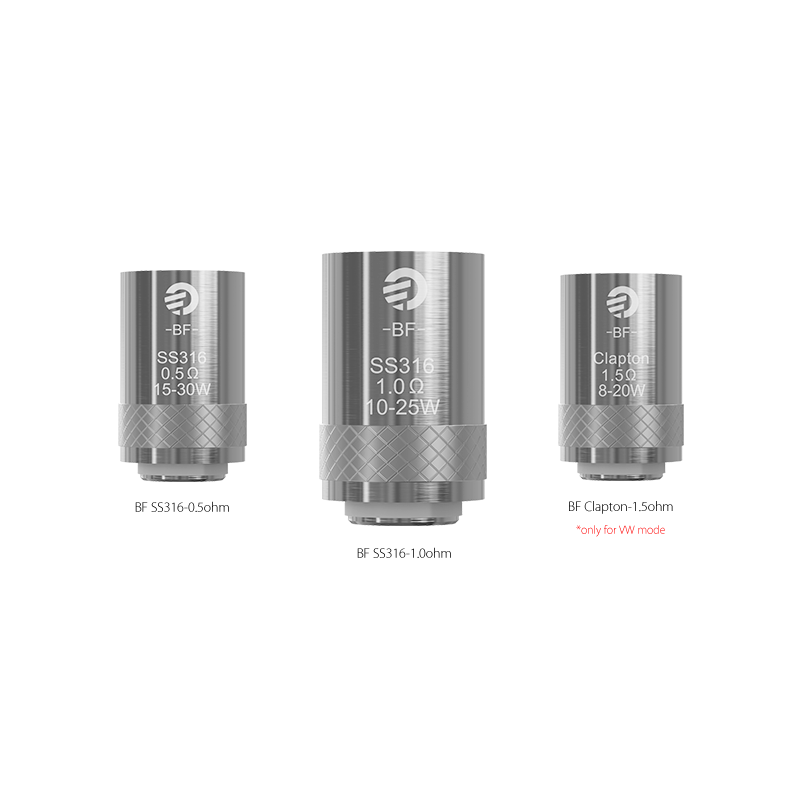Испаритель bf atomizer head ss316 0. 5 ом. 5 ohm. Испаритель joyetech bf ss316 1. 0ohm.